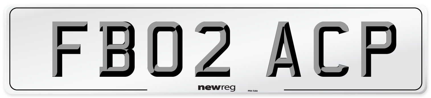 FB02 ACP Number Plate from New Reg